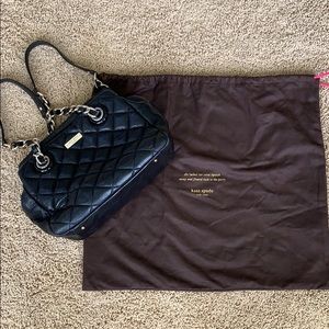Medium Black Leather Quilted Kate Spade Purse